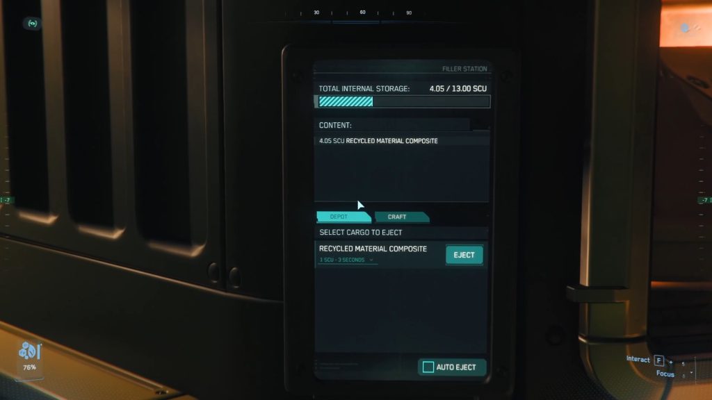 Drake Vulture's Buffer Station terminal in Star Citizen.