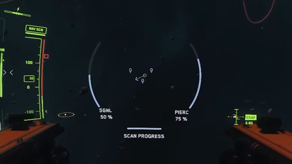 Teardrop icons in Star Citizen showing salvageable materials.