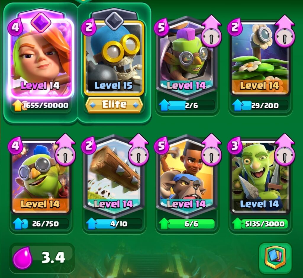 Best Deck in Goblin Queen's Journey in Clash Royale for Arena 3 and 4