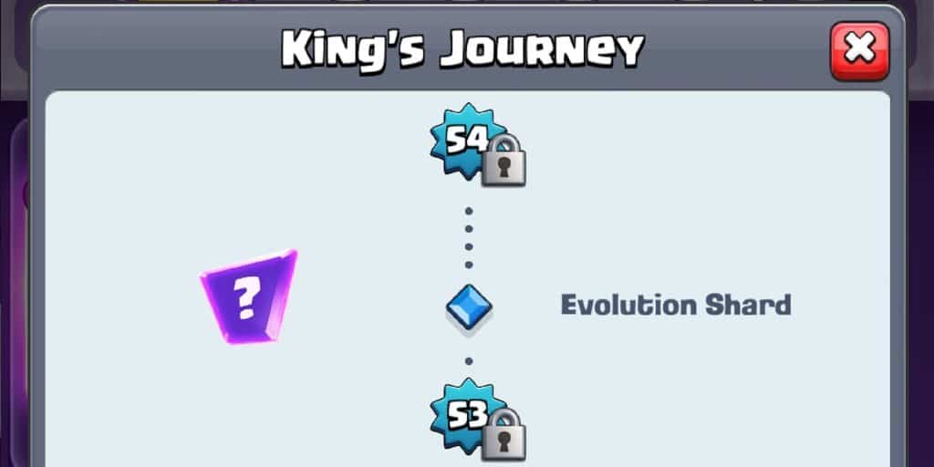 King's Journey Progression Page in Clash Royale