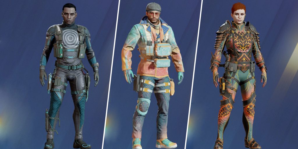 Rainbow Six Siege Y9S2 Battle Pass Rewards - Wamai left, Flores middle, Thorn right.