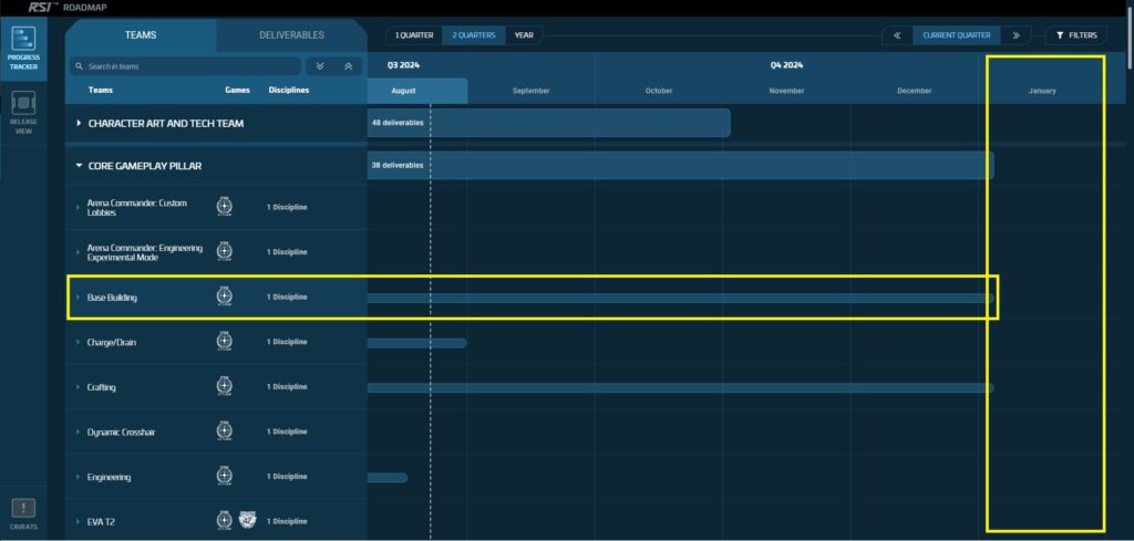 Deadline for base building in Star Citizen roadmap tracker