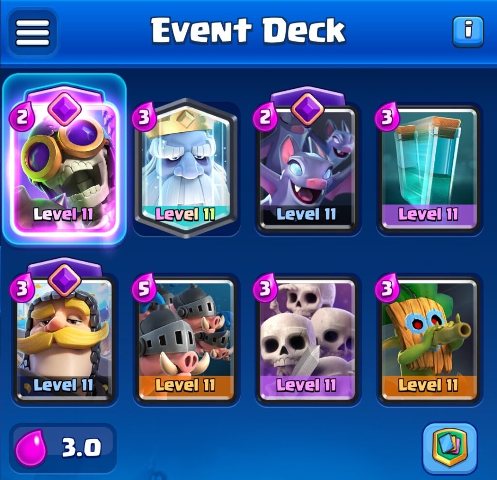 Goblin Bonanza Deck - Bomber, Royal Ghost, Bats, Clone, Knight, Royal Hogs, Skeleton Army, Dart Goblin