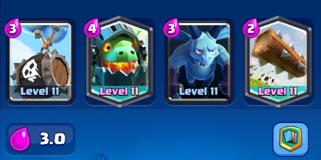 Clash Royale deck for 4 Card Showdown event