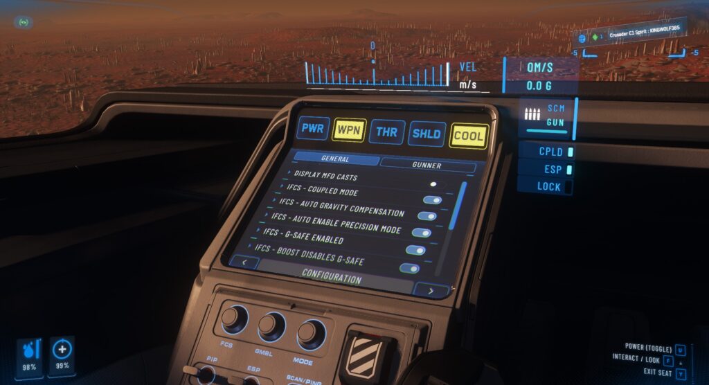 Star Citizen | Configuration MFD Screen - General