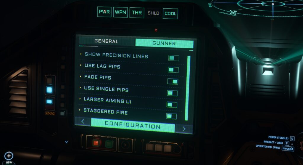 Star Citizen | Configuration MFD Screen - Gunner