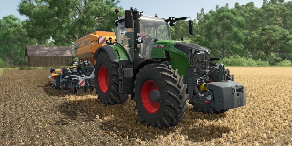 Tractor mulching in Farming Simulator 25