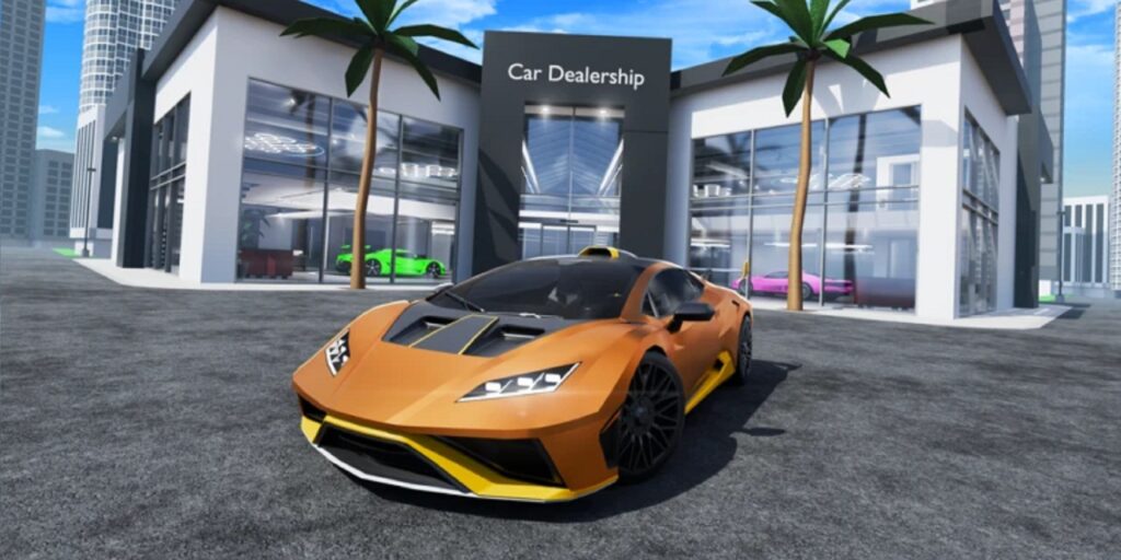 Orange Lamborghini in Car Dealership Tycoon